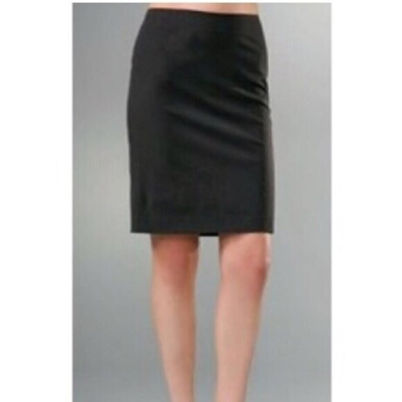 Theory Freida Tweed Pencil Skirt Black 4 High Waisted Work Professional Preppy - Picture 1 of 8